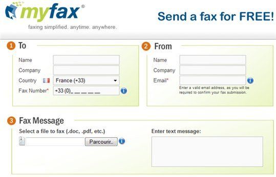 Envoi de Fax gratuit par Internet